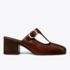 Violet T-Strap Heeled Mule Violet T-Strap Heeled Mule