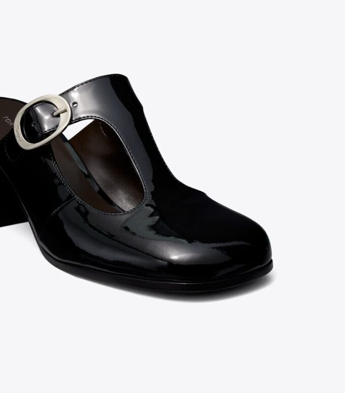 Violet T-Strap Heeled Mule Violet T-Strap Heeled Mule