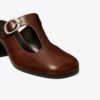 Violet T-Strap Heeled Mule Violet T-Strap Heeled Mule
