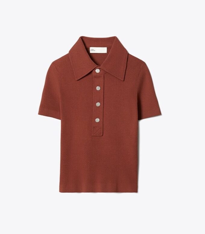 Viscose Ribbed Polo Sweater Viscose Ribbed Polo Sweater
