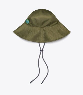 Wide-Brim Nylon Bucket Hat