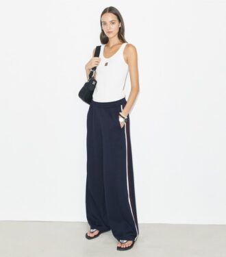 Wide-Leg Jersey Track Pant