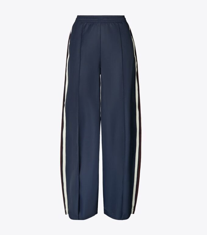 Wide-Leg Nylon Track Pant