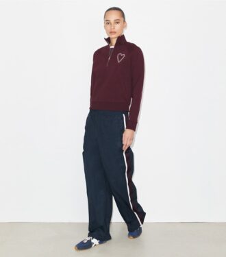 Wide-Leg Nylon Track Pant