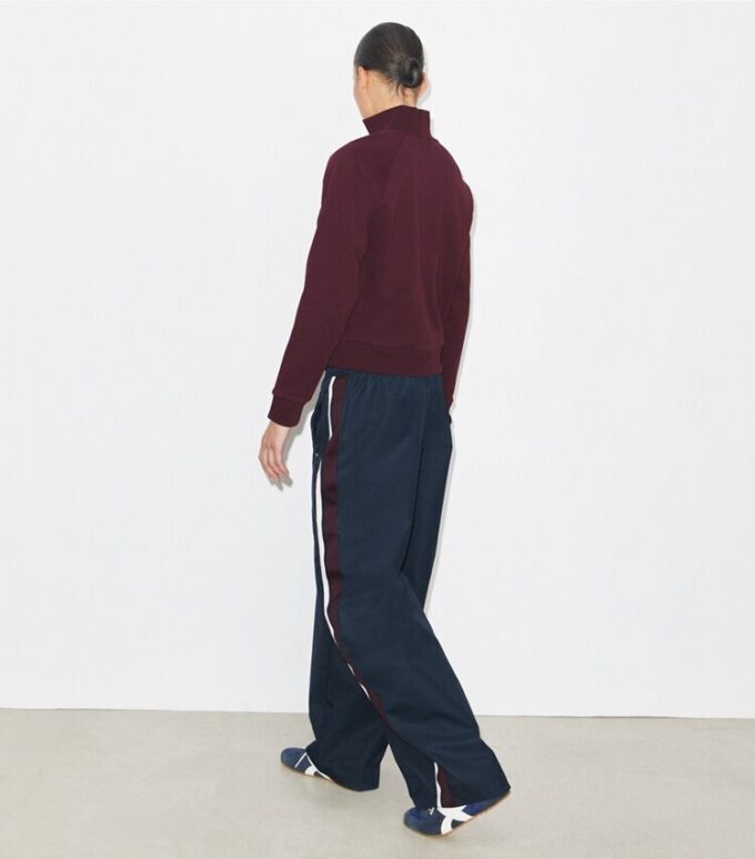 Wide-Leg Nylon Track Pant