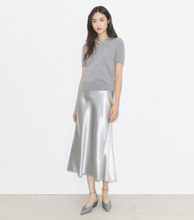 Wool And Sequin Short-Sleeved Sweater