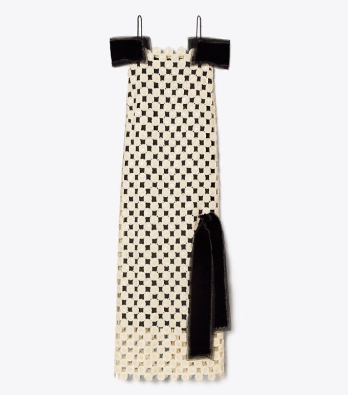 Wool Guipure Embellished Dress Wool Guipure Embellished Dress