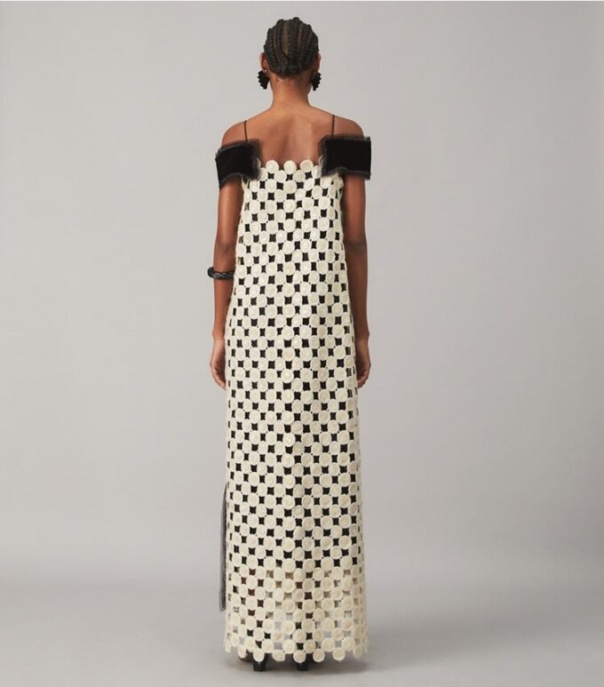 Wool Guipure Embellished Dress Wool Guipure Embellished Dress