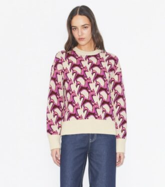Wool Jacquard Crewneck Sweater