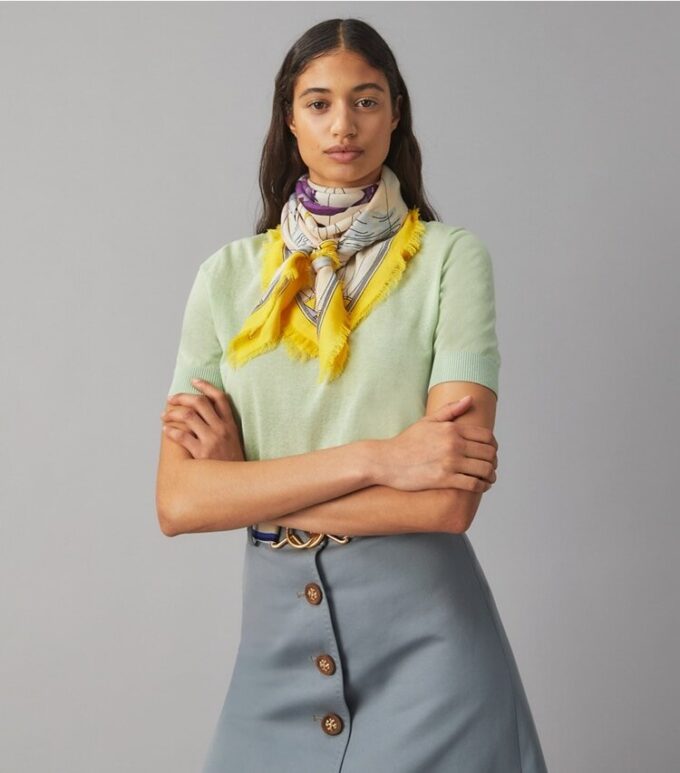 World Map Wool Square Scarf World Map Wool Square Scarf